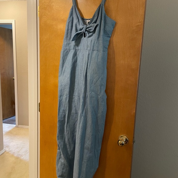 Splendid Tie-front Denim Jumpsuit - Picture 9 of 16